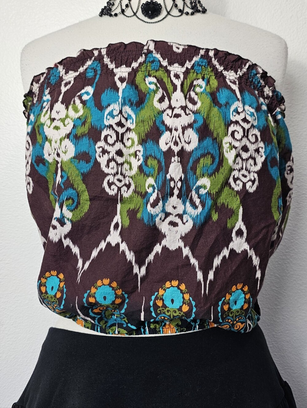 Rampage Brown Boho Tube Top